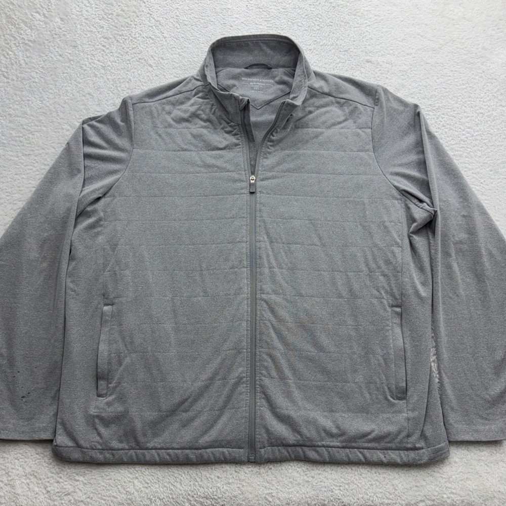Holderness & Bourne Mens XXL Gray Dry‎ Luxe Performance Quilted Full Zip Jacket